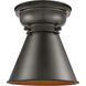 Aditi Appalachian LED 8 inch Oil Rubbed Bronze Flush Mount Ceiling Light, Aditi