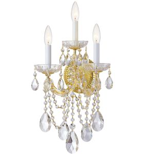 Maria Theresa 3 Light 11 inch Gold Sconce Wall Light in Clear Spectra