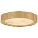 Teka 1 Light 15 inch Vintage Gold Leaf Flush Mount Ceiling Light