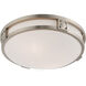 Titania 2 Light 13 inch Brushed Nickel Flush Mount Ceiling Light