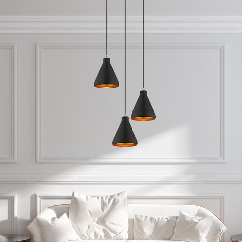 Allison 1 Light 7 inch Black Mini Pendant Ceiling Light