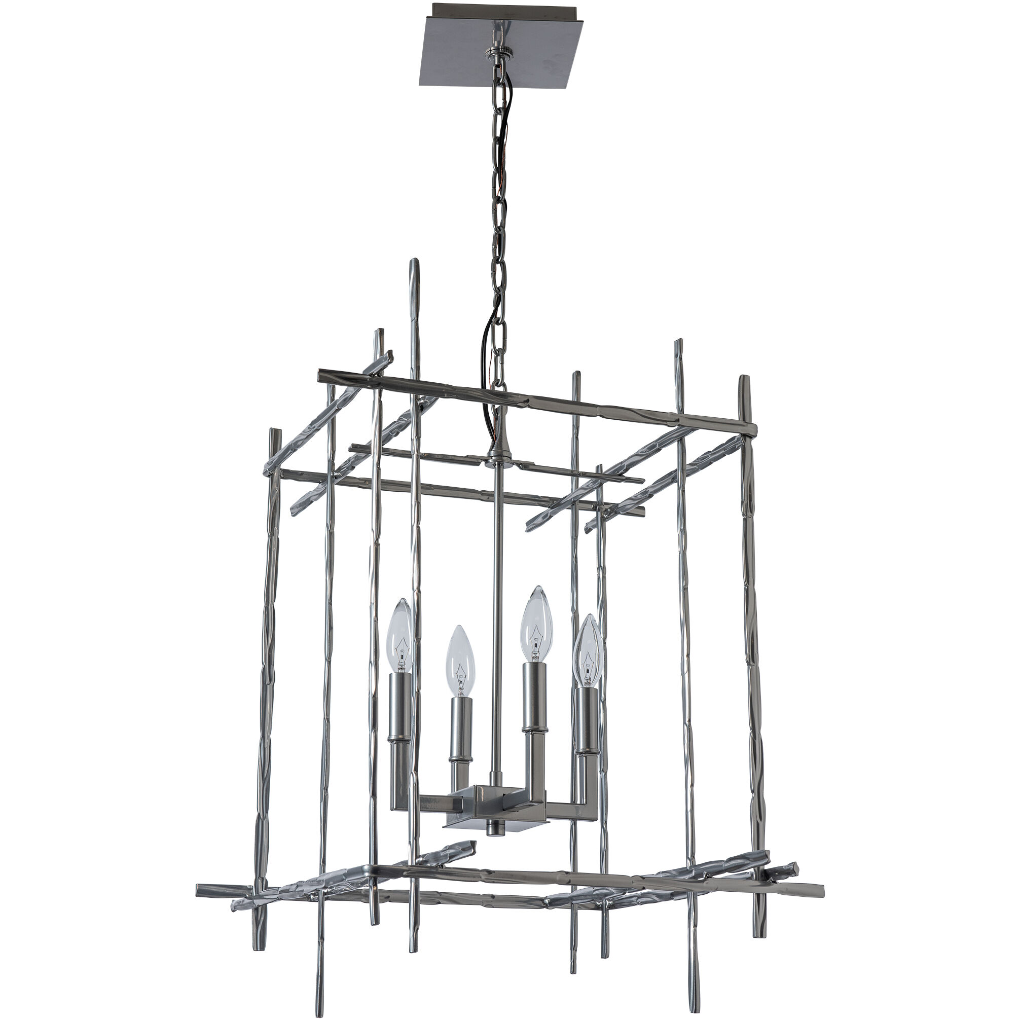 Tura 4 Light 23 inch Sterling Chandelier Ceiling Light, Medium