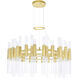 Orgue LED 32 inch Satin Gold Down Chandelier Ceiling Light