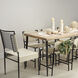 Sweetwater Off White Leather & Black Forged Iron Dining Chair