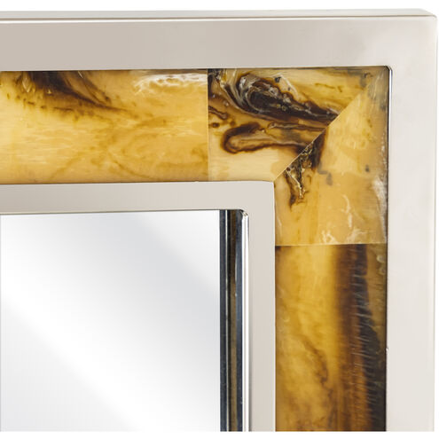 Juba 36 X 24 inch Horn with Polished Nickel and Clear Wall Mirror