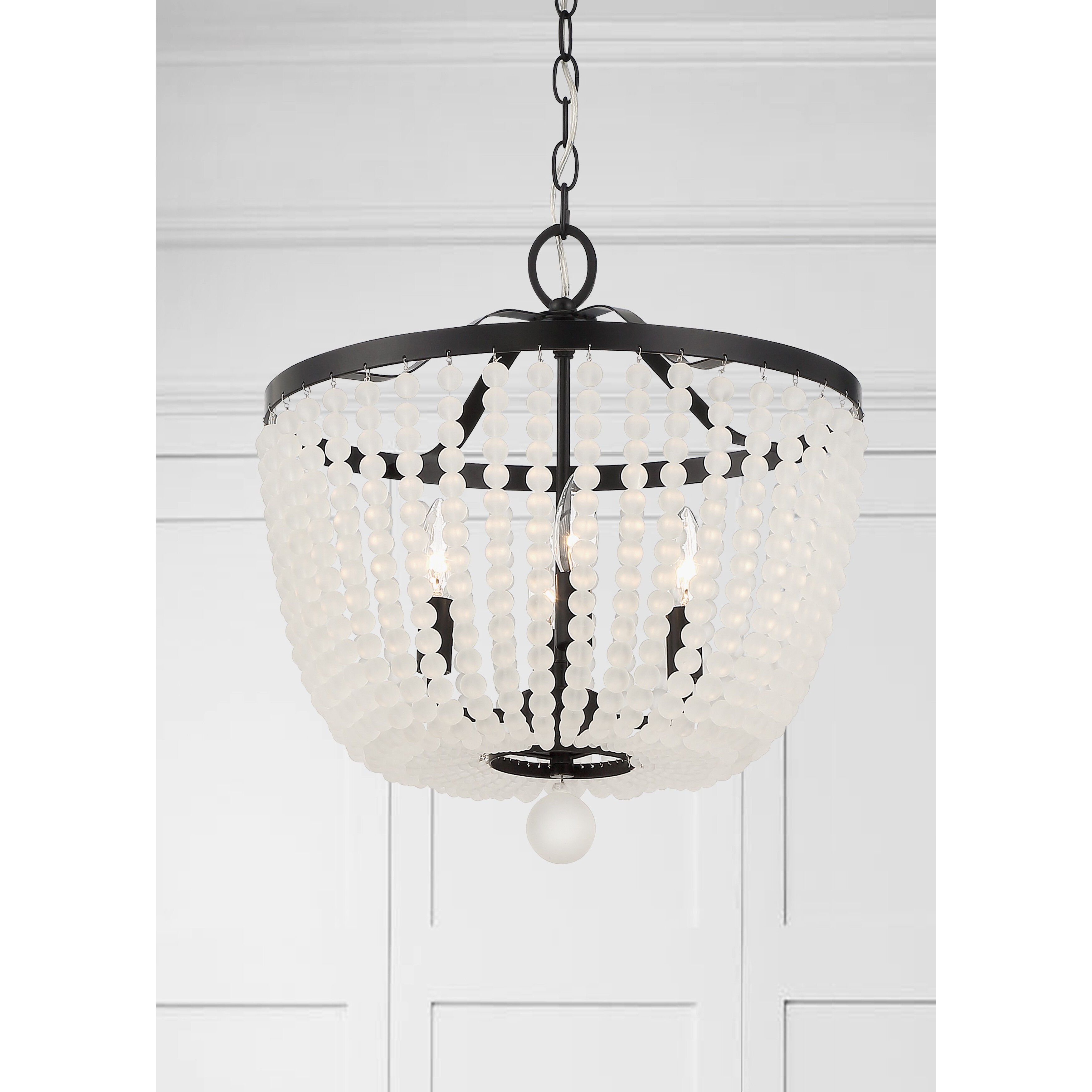 Rylee 4 Light 16.5 inch Matte Black Chandelier Ceiling Light