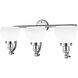 Franklin Restoration Fulton LED 28 inch Polished Chrome Bath Vanity Light Wall Light in Matte White Glass, Franklin Restoration