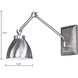 Maggie 5.25 inch Pewter Swingarm Sconce Wall Light