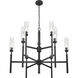 Esme 9 Light 38 inch Matte Black Chandelier Ceiling Light