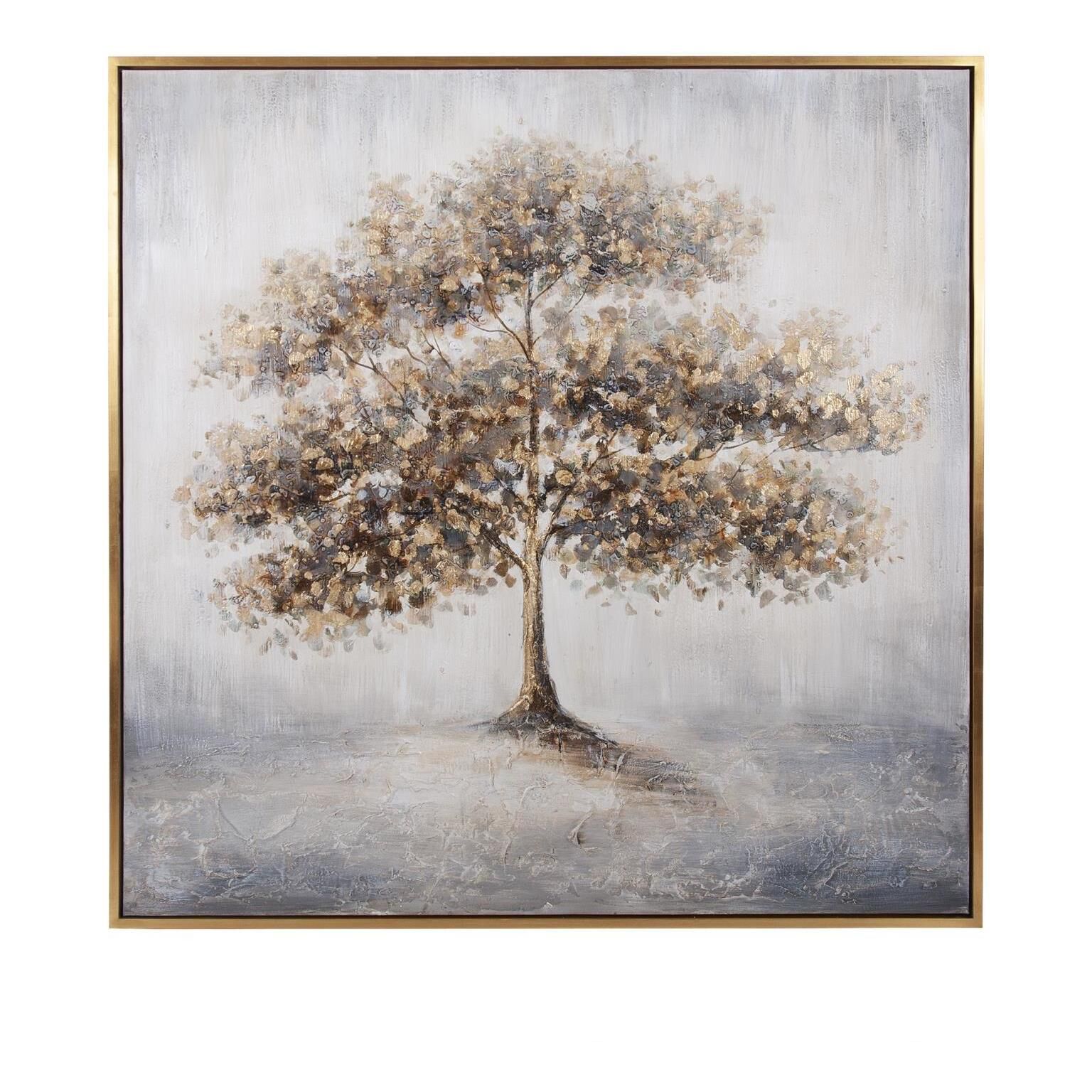 Golden Oak 51.75 X 51.75 inch Hand Painted Canvas