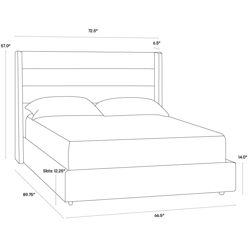Emmit Marble Bed, Queen