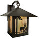 Timber Ridge 1 Light 19.5 inch Satin Black Outdoor Wall Mount in Clear Seedy, Mountain Filigree