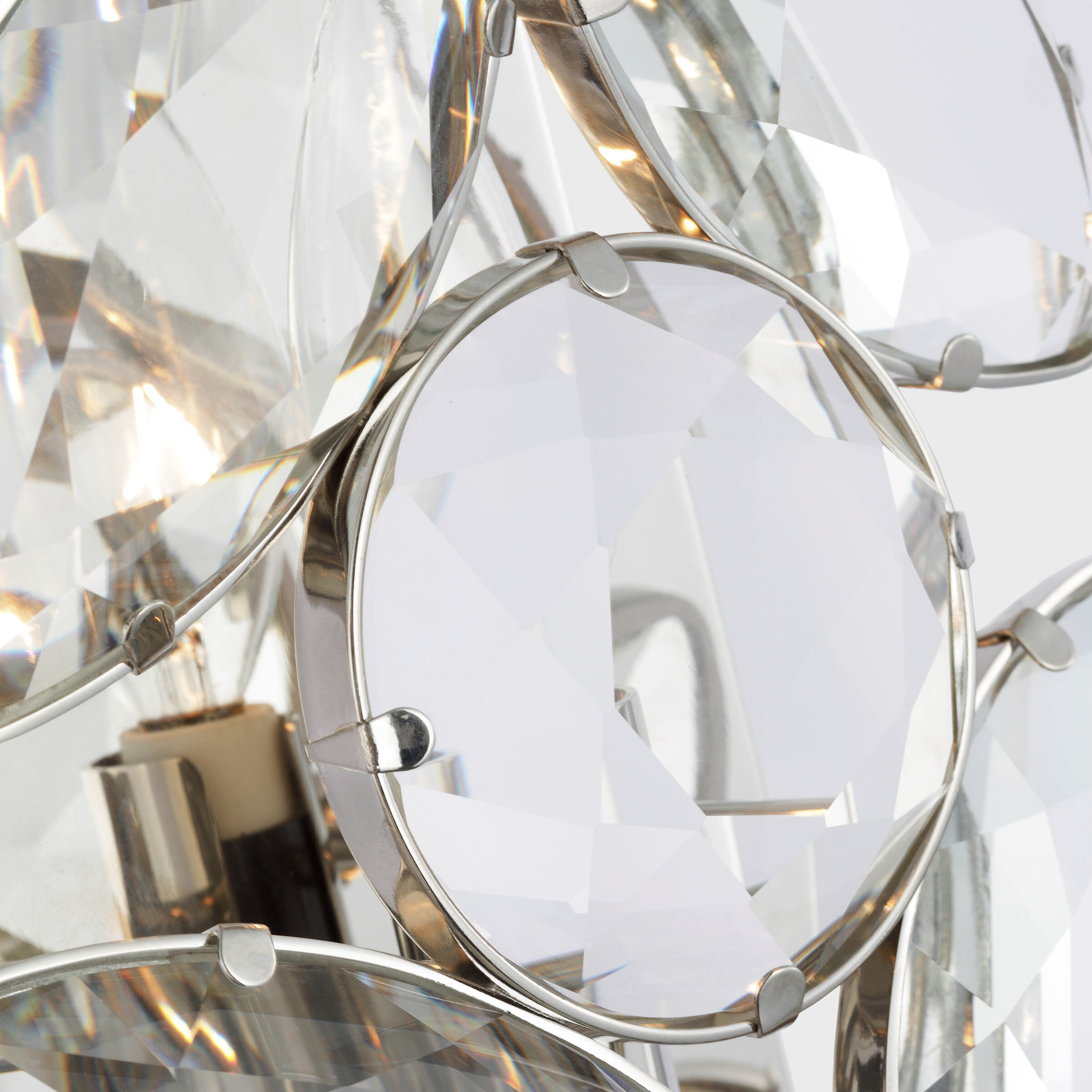 kate spade new york Lloyd Sconce Wall Light in Polished Nickel, Clear Glass