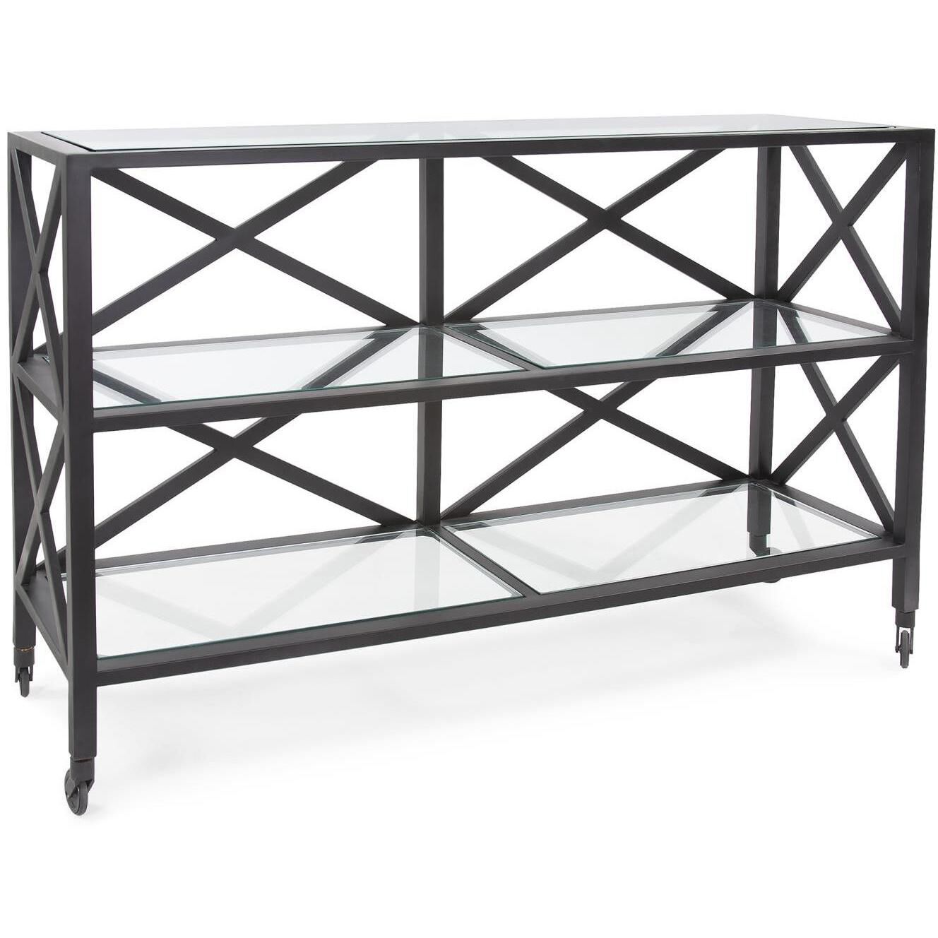 Doshi 51 inch Matte Black Rolling Console