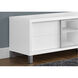 Vestal 71 inch White and Clear TV Stand