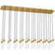 Sean Lavin Lassell 27 Light 12.6 inch Natural Brass Chandelier Ceiling Light in 277V
