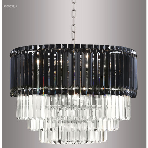 Contemporary Europa Silver Crystal Chandelier Ceiling Light