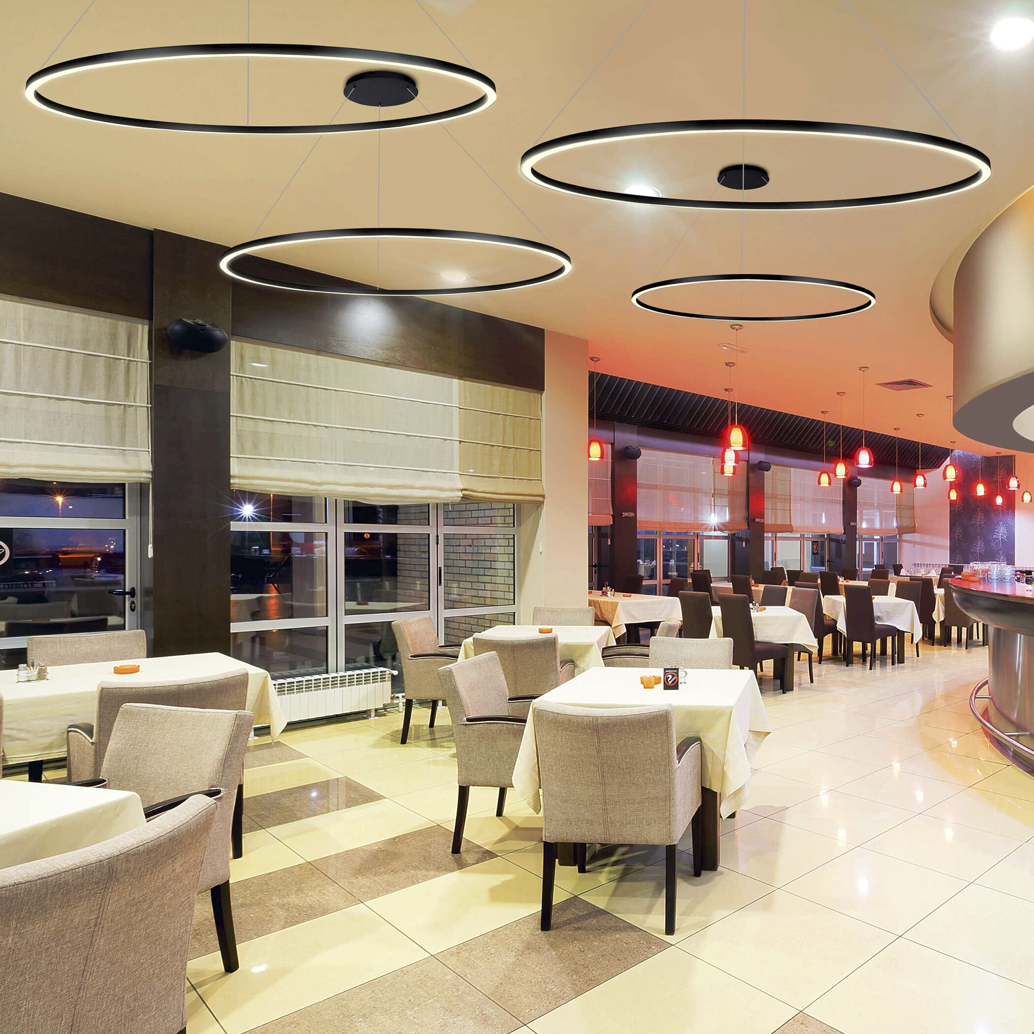 Tania 51.25 inch Black Chandelier Ceiling Light