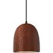 Radiance Collection - Bell Single Drop Pendant in Dark Bronze, Replaceable Bulb, Hammered Copper, Black, Form+Finish+Function