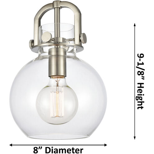 Newton Sphere 6 Light 18.63 inch Polished Nickel Multi Pendant Ceiling Light in Clear Glass