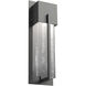 Outdoor Square Motif LED Argento Grey Outdoor Sconce in Frosted Granite