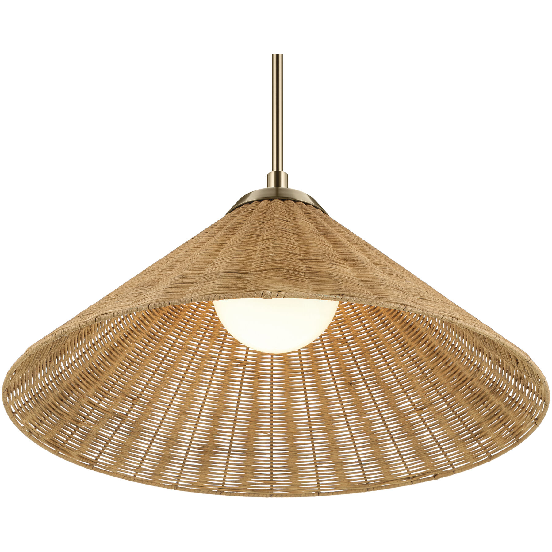 Bekah 1 Light Champagne Bronze Pendant Ceiling Light, Convertible