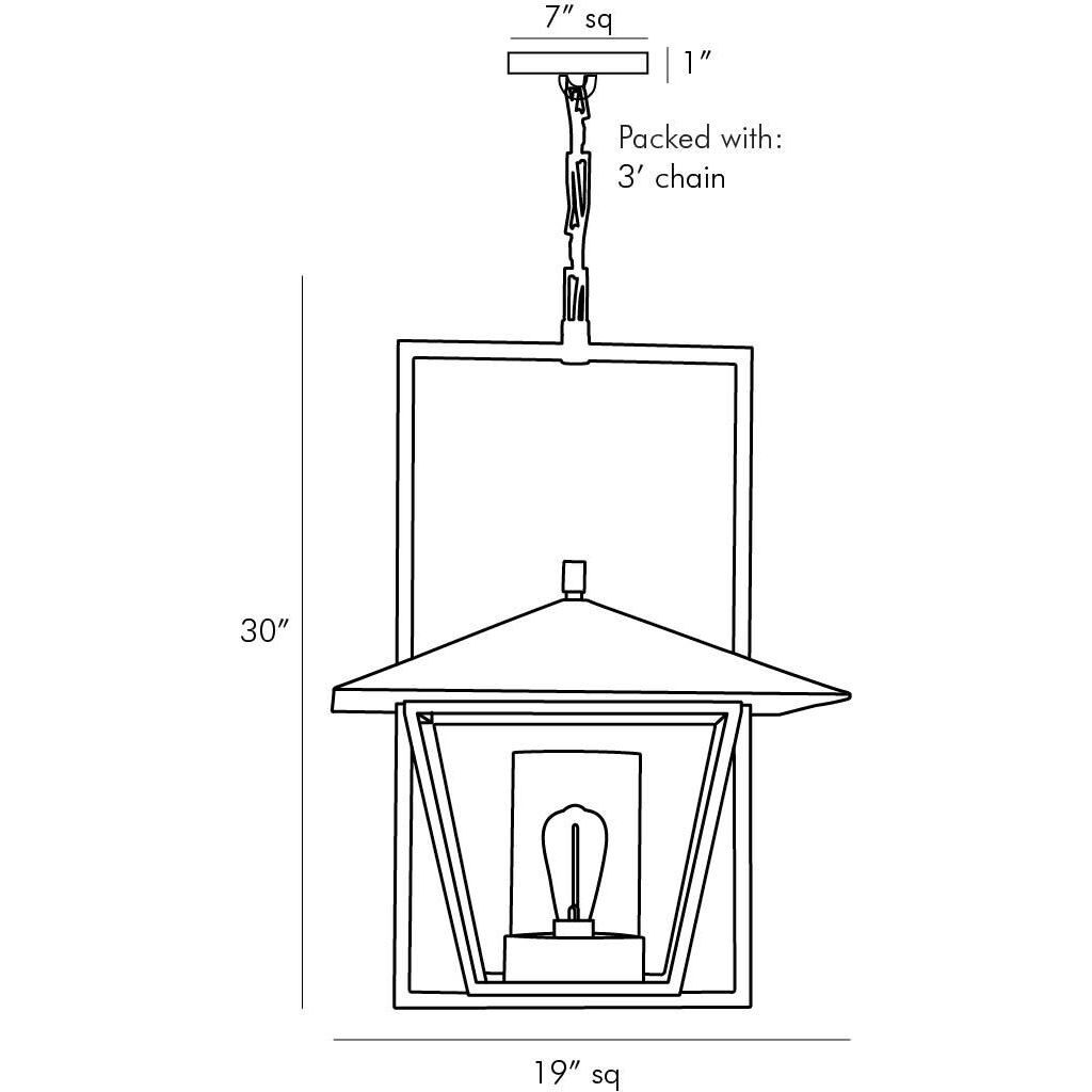 Temple 1 Light 19 inch Aged Bronze Pendant Ceiling Light