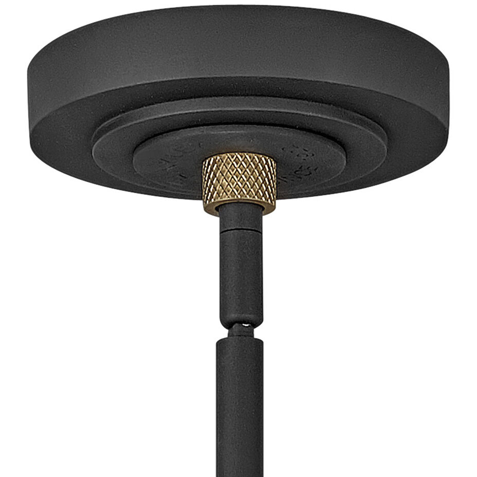 Foundry Classic 1 Light 9.5 inch Textured Black with Brass Outdoor Pendant Barn Light