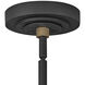Foundry Classic LED 10 inch Textured Black with Brass Outdoor Pendant Barn Light