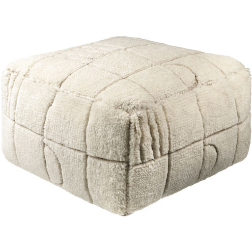 Jakob 14 inch Off-White/Light Grey/Warm Grey/Beige Pouf