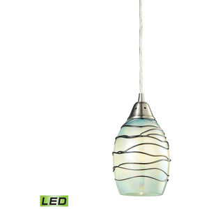 Bay of Campeche LED 5 inch Satin Nickel Multi Pendant Ceiling Light, Configurable