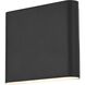 Clyde 2 Light 5 inch Black Outdoor Wall Sconce