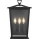 Richmond 3 Light 16 inch Black Outdoor Wall Sconce