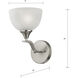 Bristol Lane 1 Light 6 inch Brushed Nickel Sconce Wall Light