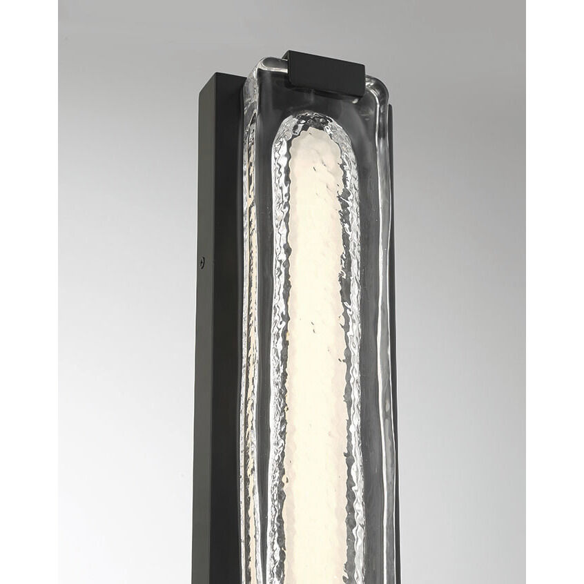 Hiltic LED 24 inch Matte Black Outdoor Wall Sconce