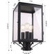 Westbrook 3 Light 17.5 inch Matte Black Post Lantern in Clear Glass, Brass Traditions by Innovations Lighting