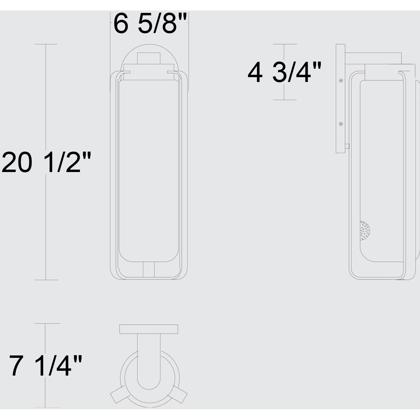 Clover LED 20.5 inch Sand Black Outdoor Wall Sconce