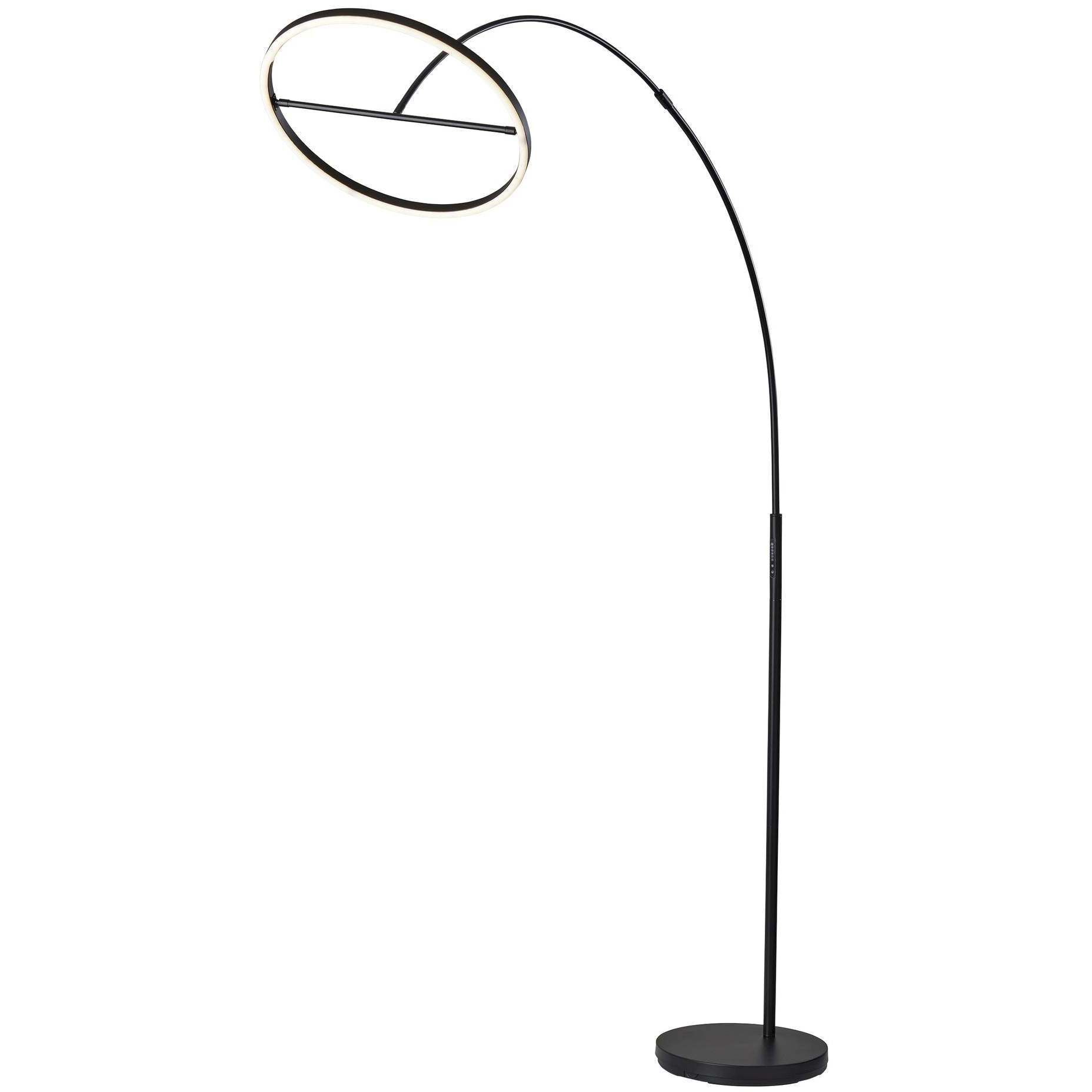 Falcon 81.5 inch 28.00 watt Black Arc Floor Lamp Portable Light, with Smart Switch