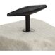 Pedra White and Blackened Iron Bookends, Set of 2