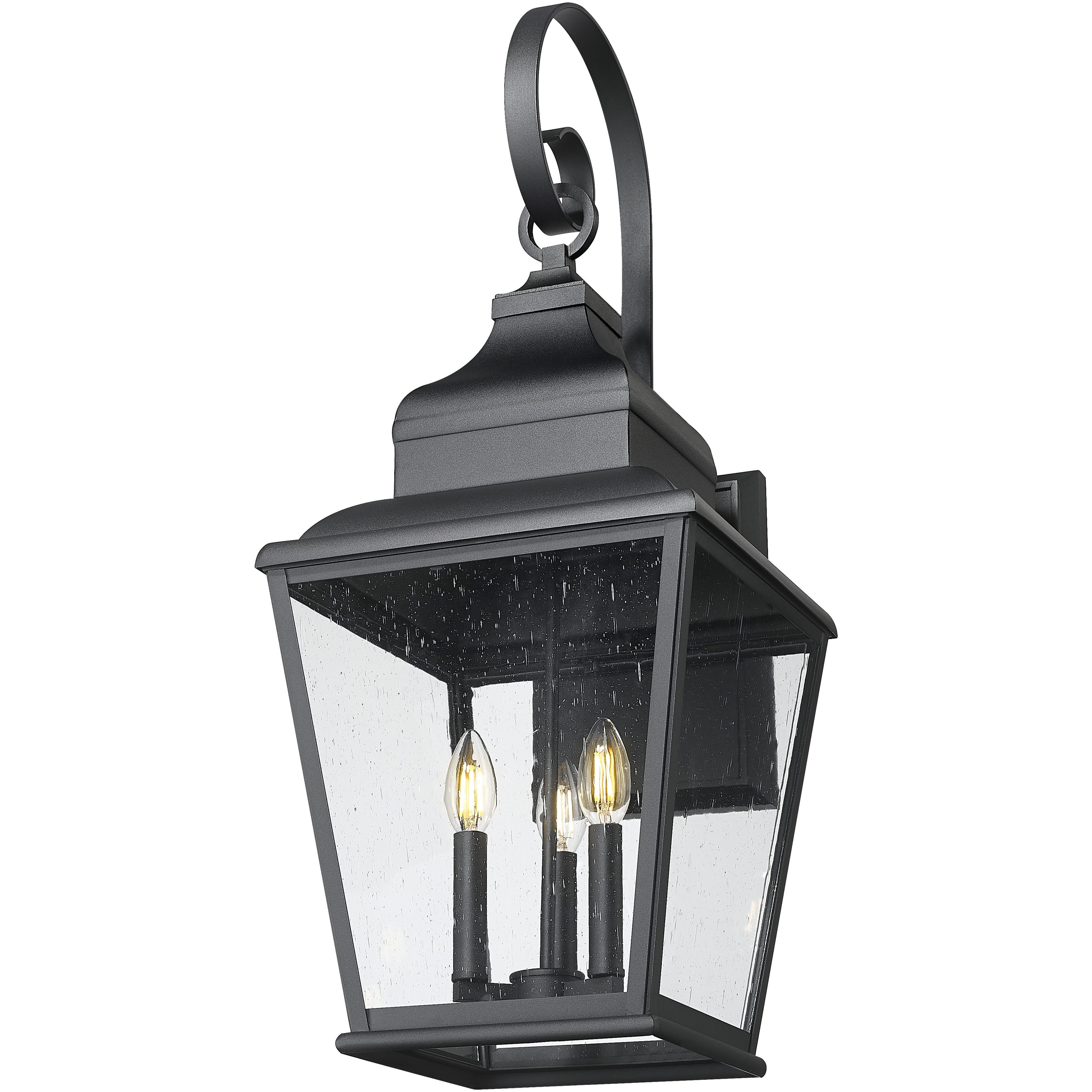 Raphael 3 Light 30.5 inch Sand Black Outdoor Wall Light in Soft Sand Black