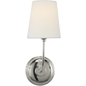 Thomas O'Brien Vendome 1 Light 5.5 inch Polished Nickel Single Sconce Wall Light in Linen
