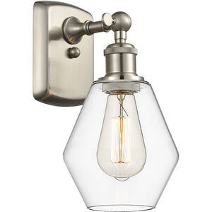 Ballston Cindyrella 1 Light 6 inch Brushed Satin Nickel Sconce Wall Light in Incandescent, Clear Glass