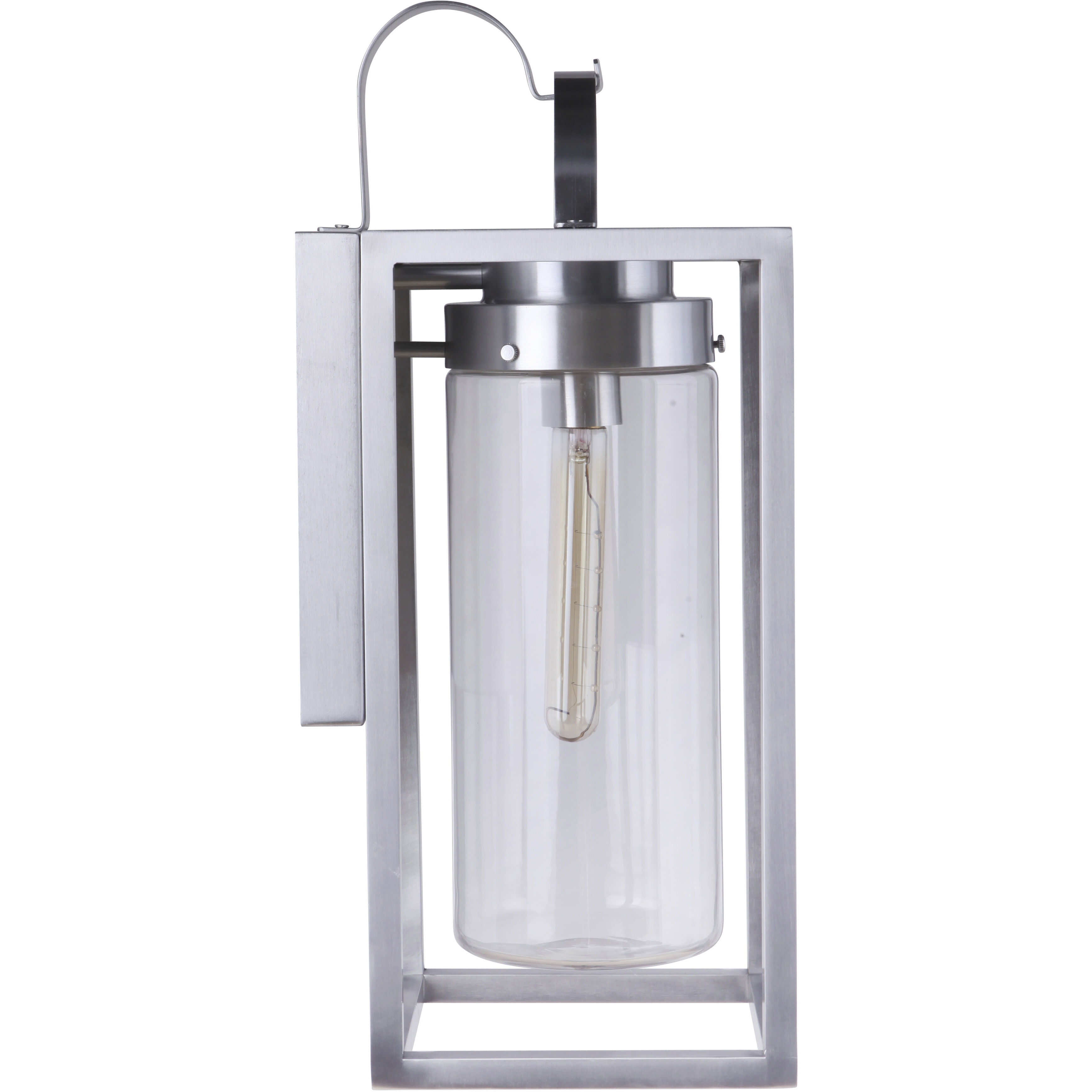 Neo 1 Light 20 inch Satin Aluminum Outdoor Wall Lantern