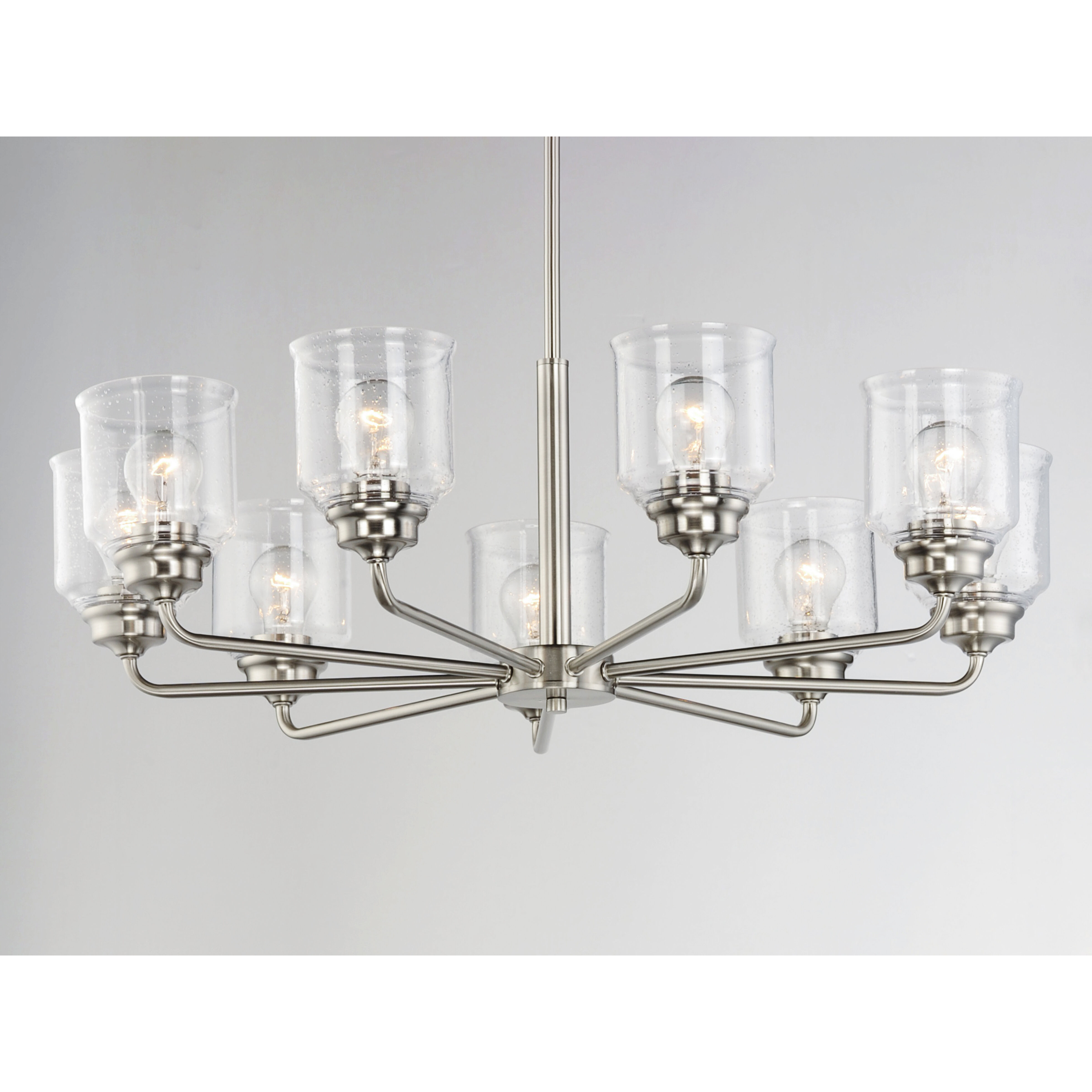 Acadia 8 Light 32 inch Satin Nickel Chandelier Ceiling Light