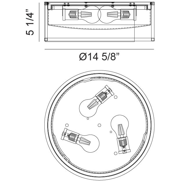 Framerton LED 14.63 inch Aged Gold Brass Flush Mount Ceiling Light