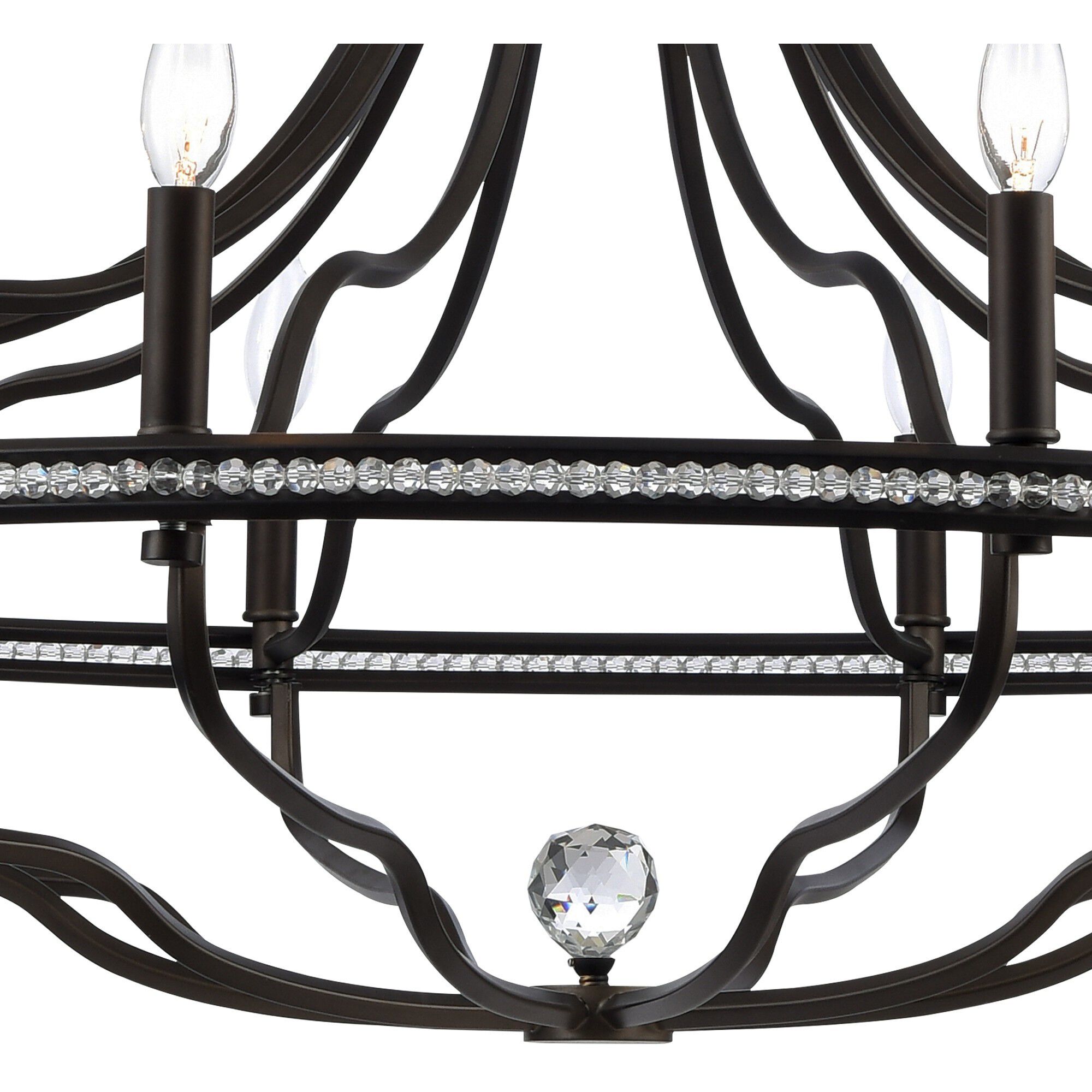 Tuscan 10 Light 38 inch Dark Bronze Chandelier Ceiling Light, Converts to Semi Flush
