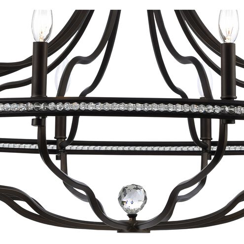 Tuscan 10 Light 38 inch Dark Bronze Chandelier Ceiling Light, Converts to Semi Flush