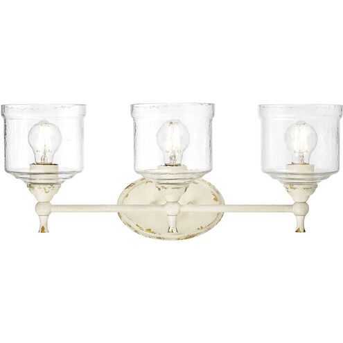 Keating 3 Light 23.88 inch Antique Ivory Vanity Light Wall Light