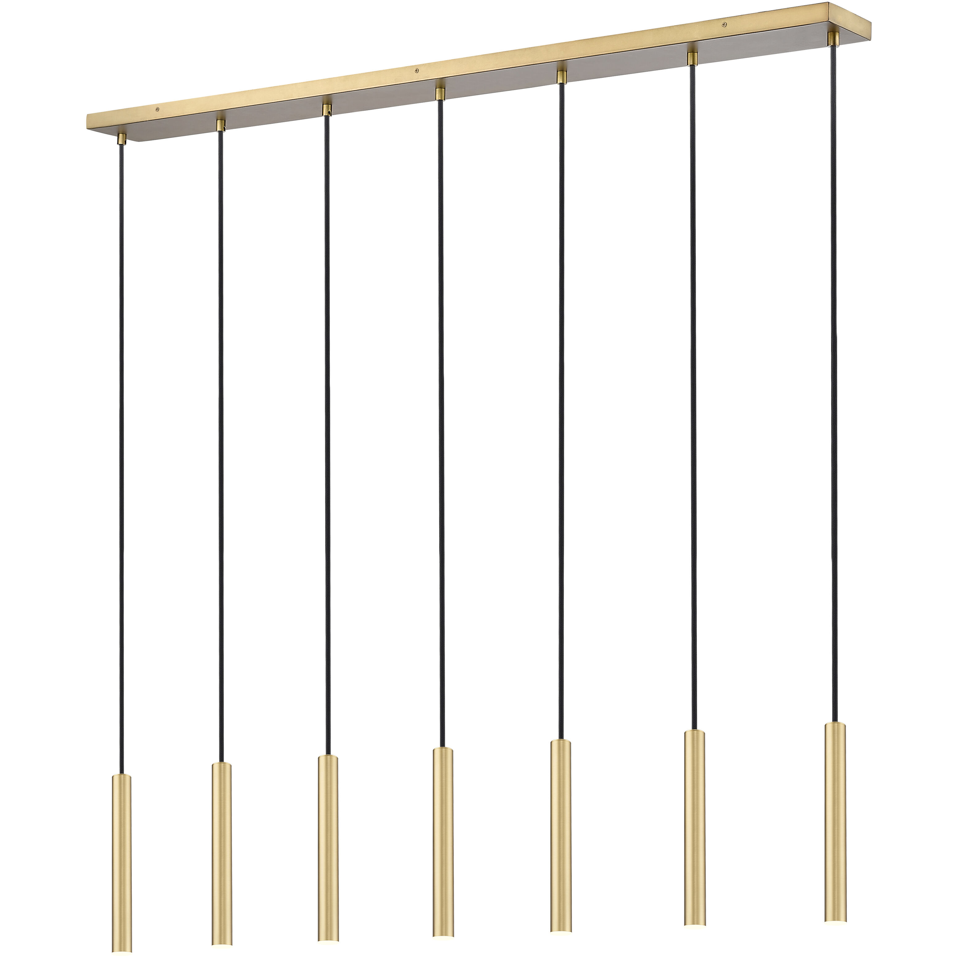 Forest Linear Chandelier Ceiling Light in Modern Gold