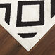 Optika 90 X 63 inch Black/White Rug in 5 x 7